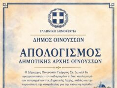 Οινούσσες: Απολογισμός έργου Δημοτικής Αρχής Δανιήλ